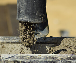 Fundament für Leitplankenpfosten