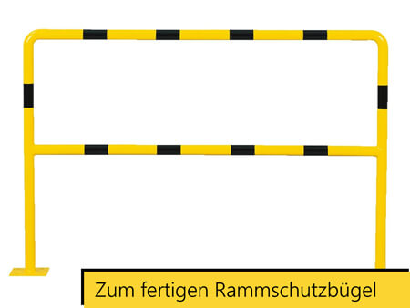 Zum Rammschutzbügel ECO aus feuerverzinktem Stahl rotweiß Zum Rammschutzbügel ECO aus feuerverzinktem Stahl rotweiß