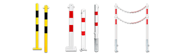 Poller, Klapp-Pfosten und Absperrpfosten Poller, Klapp-Pfosten und Absperrpfosten